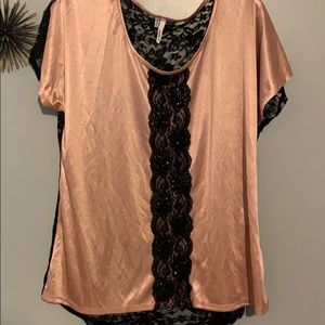 Studio Y lace and silk crop top, Size L